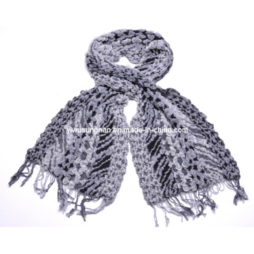 Factory Fashion Chunky Check Plaid Bubble Ruffle Scarves